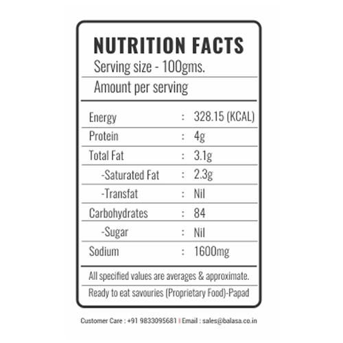 BALASA Plain Potato Papad - With Rock Salt, 70 g-4.webp